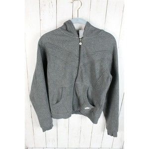 Nike Women's Zip Up Hoodie Size Medium Gray Full Zip Swoosh Sweatshirt GUC RARE